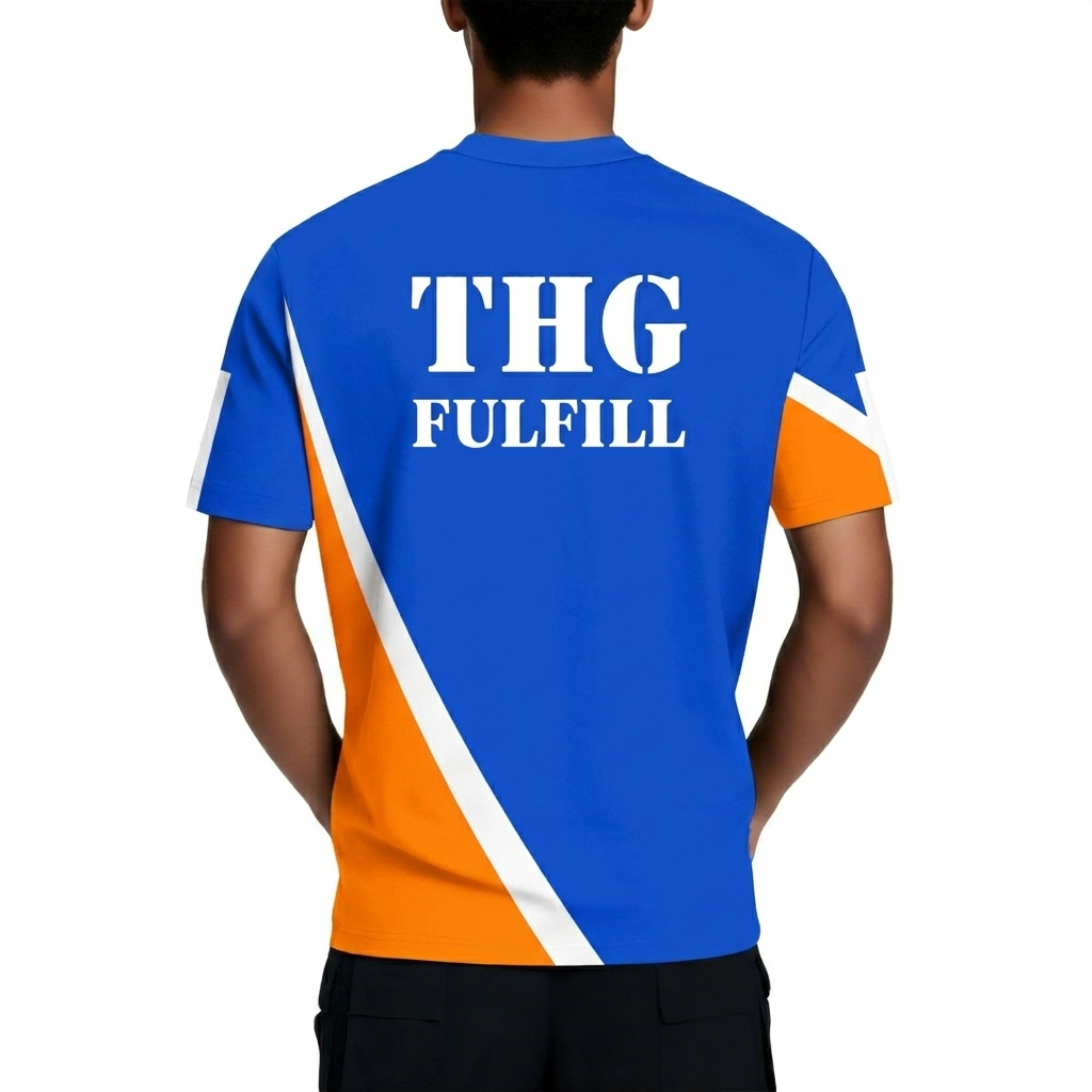 Men's backside printed T-shirt (GSM200 g) - DTF process