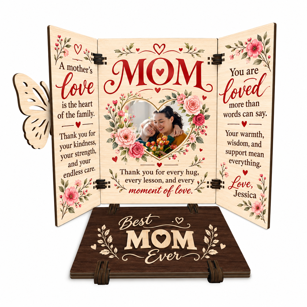 Custom Shape 2-Layer Wooden Greeting Card