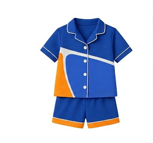 All-over Print Kid and Youth Satin Short-Sleeve Pajama Set
