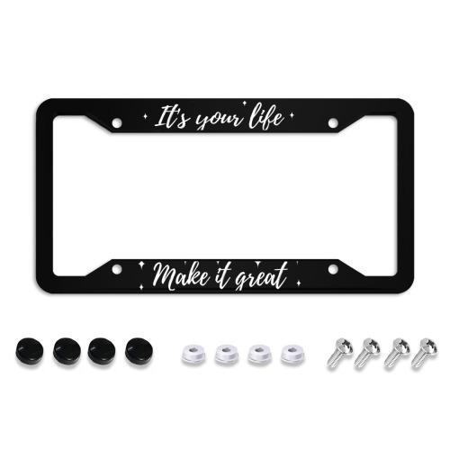 Four-hole license plate (laser)