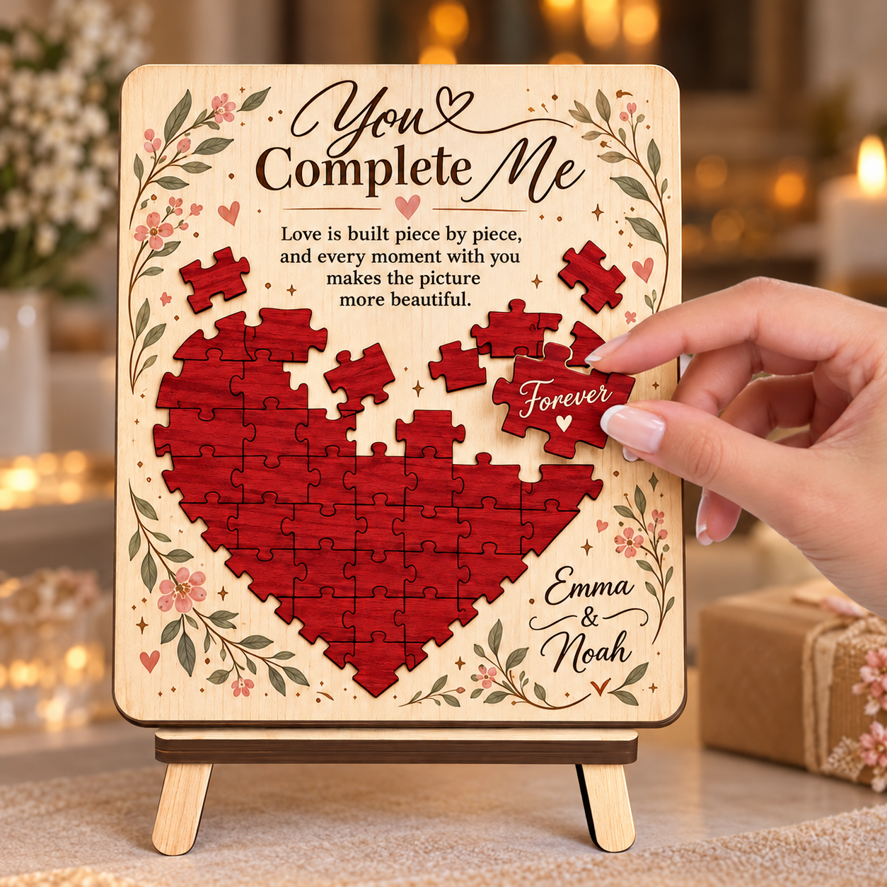 Custom Shape 3-Layer Wooden Puzzle Card With Stand