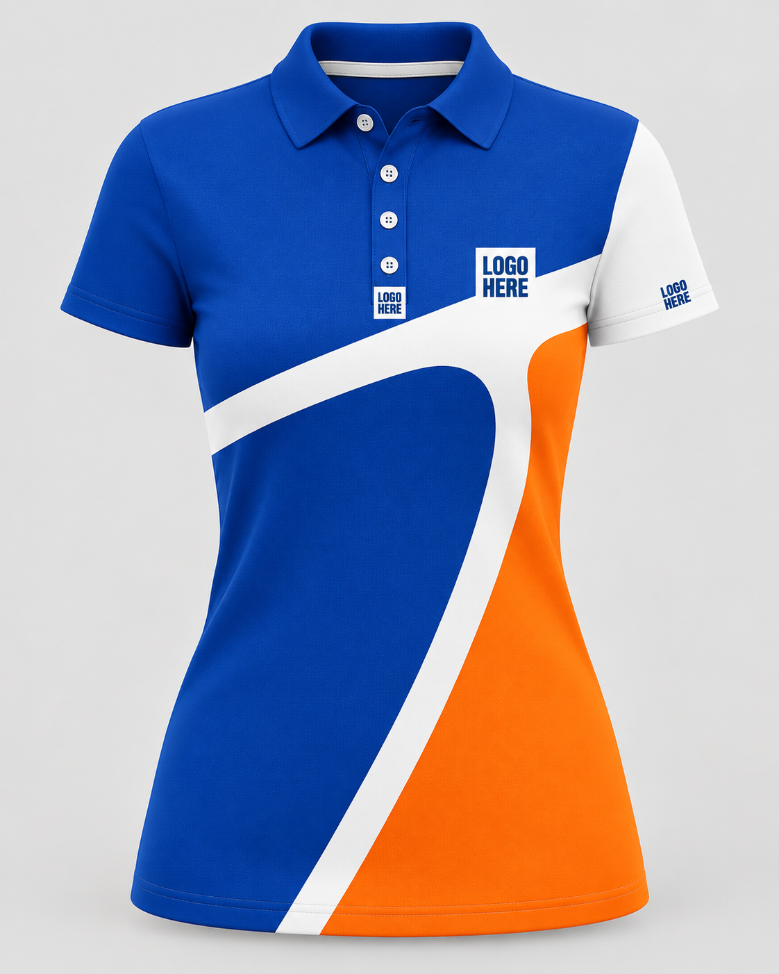 All-Over Print and Embroidered Women's Polo Shirt
